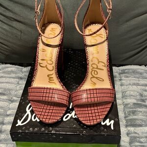 Sam Edelman Pink Checkered Heels